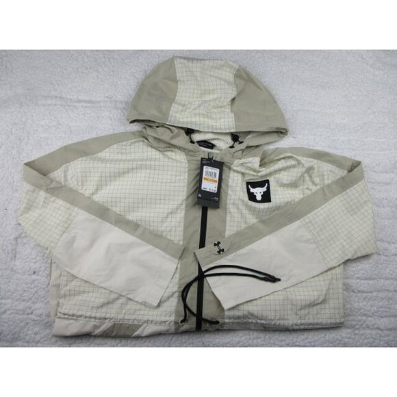 Under Armour Women's Small Project Rock Woven Windbreaker Jacket Full Zip - Picture 1 of 9